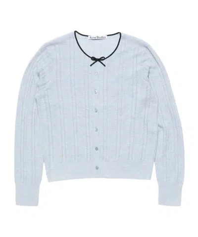 ACNE STUDIOS SILK CARDIGAN WITH BOW