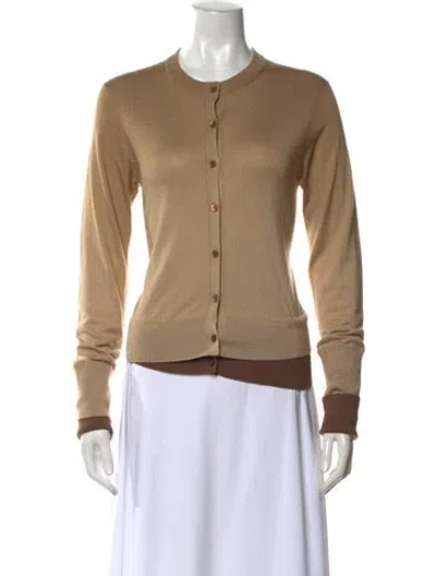 Pre-owned Acne Studios Silk Crew Neck Sweater In Neutrals