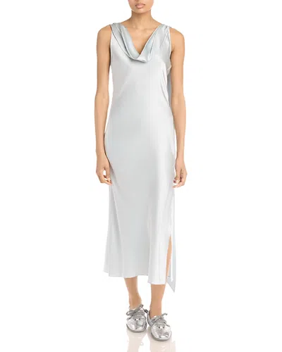 Acne Studios Silk Dress In Gray
