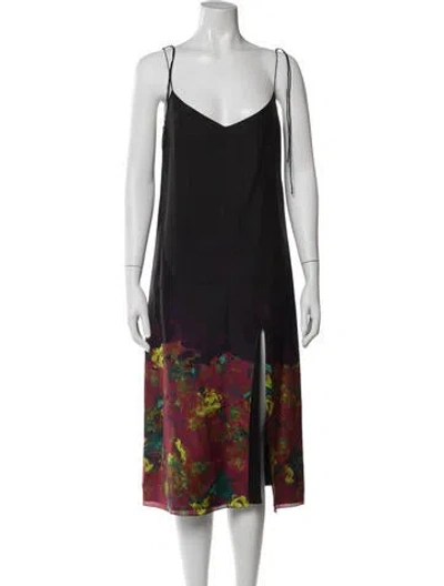 Pre-owned Acne Studios Silk Knee-length Dress In Black