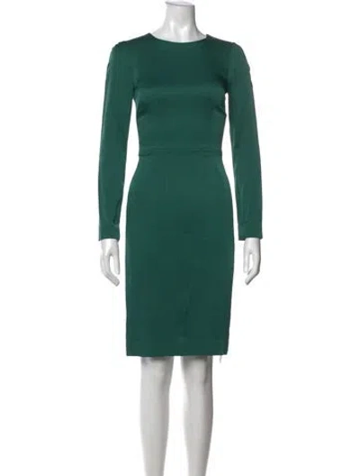 Pre-owned Acne Studios Silk Knee-length Dress W/ Tags In Green