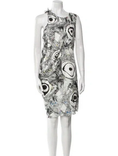 Pre-owned Acne Studios Silk Knee-length Dress In White