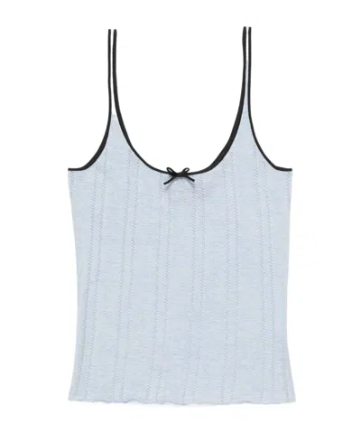 Acne Studios Silk Knit Tank Top In White