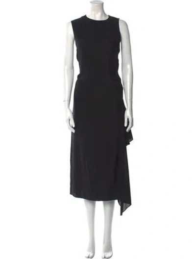 Pre-owned Acne Studios Silk Long Dress In Black