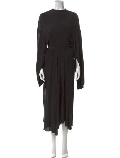 Pre-owned Acne Studios Silk Long Dress In Black