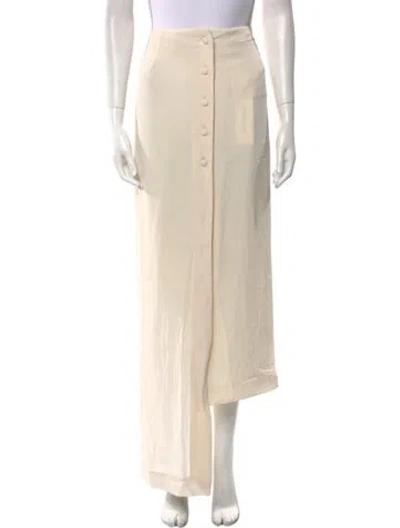 Pre-owned Acne Studios Silk Long Skirt In Neutral