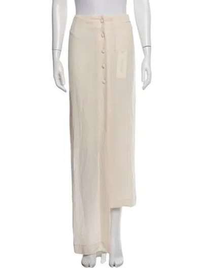 Pre-owned Acne Studios Silk Long Skirt In Neutrals