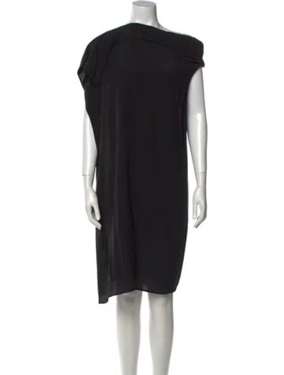 Pre-owned Acne Studios Silk Midi Length Dress In Black