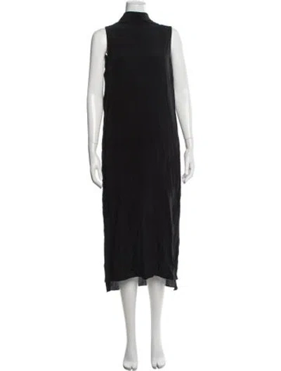 Pre-owned Acne Studios Silk Midi Length Dress In Black