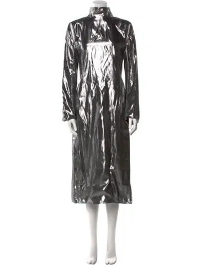 Pre-owned Acne Studios Silk Midi Length Dress In Silver