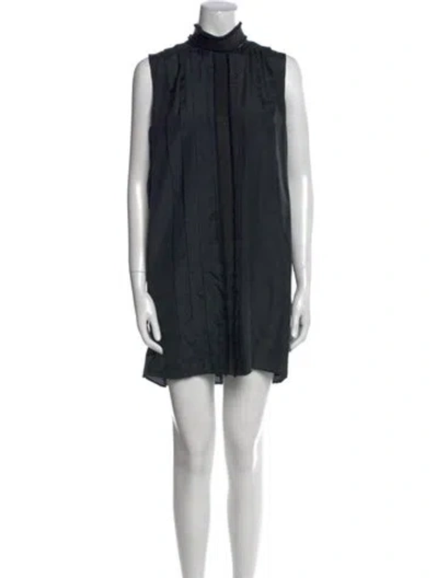 Pre-owned Acne Studios Silk Mini Dress In Black