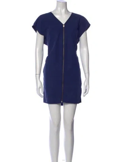 Pre-owned Acne Studios Silk Mini Dress In Blue