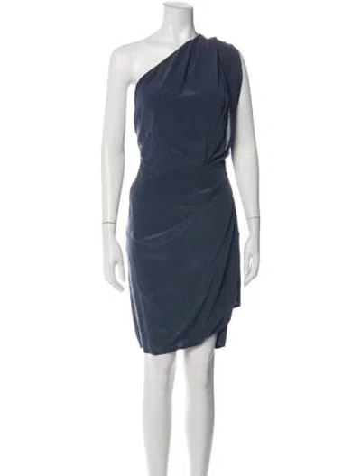 Pre-owned Acne Studios Silk Mini Dress In Blue