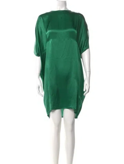 Pre-owned Acne Studios Silk Mini Dress In Green