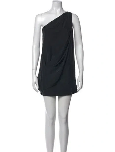 Pre-owned Acne Studios Silk Mini Dress In Grey