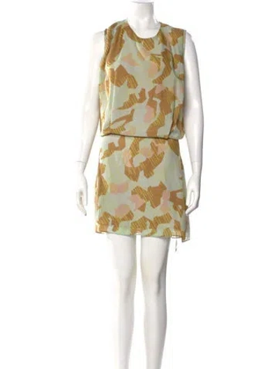 Pre-owned Acne Studios Silk Mini Dress In Multi