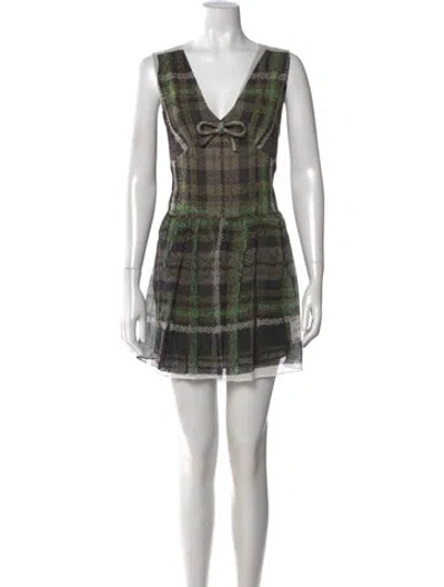 Pre-owned Acne Studios Silk Mini Dress In Multi