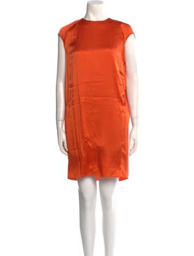 Pre-owned Acne Studios Silk Mini Dress In Orange
