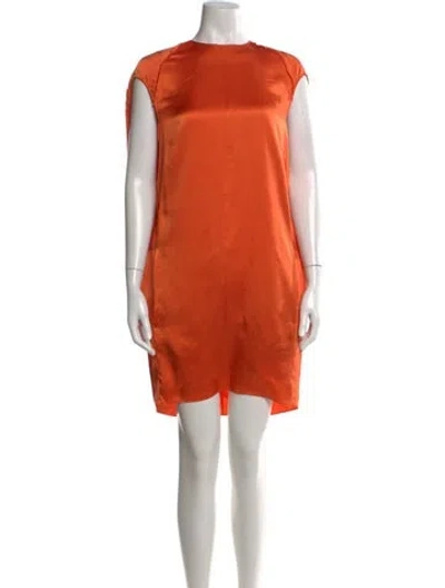 Pre-owned Acne Studios Silk Mini Dress In Orange