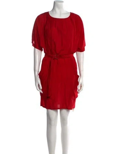 Pre-owned Acne Studios Silk Mini Dress In Red