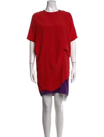 Pre-owned Acne Studios Silk Mini Dress In Red