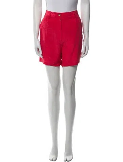 Pre-owned Acne Studios Silk Mini Shorts In Pink