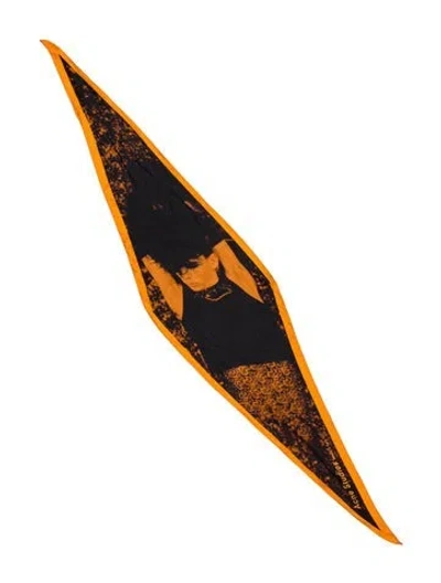 Pre-owned Acne Studios Silk Printed Bandana In Black