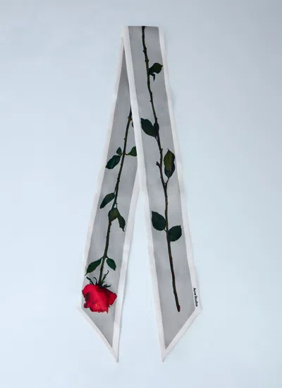 Acne Studios Silk Scarf In Grey