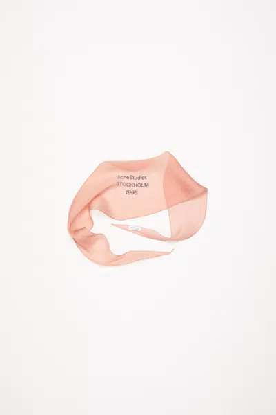 Acne Studios Silk Scarf In Rose Pink