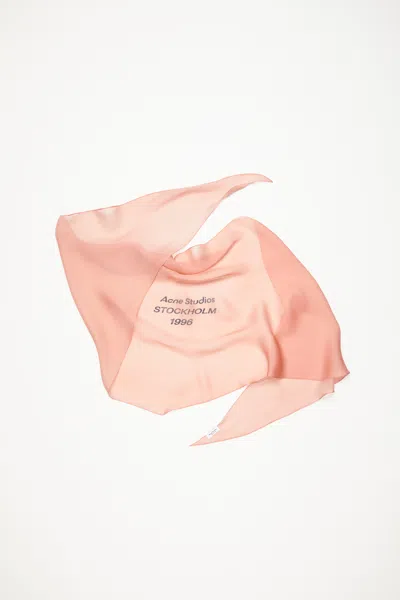 Acne Studios Silk Scarf In Rose Pink