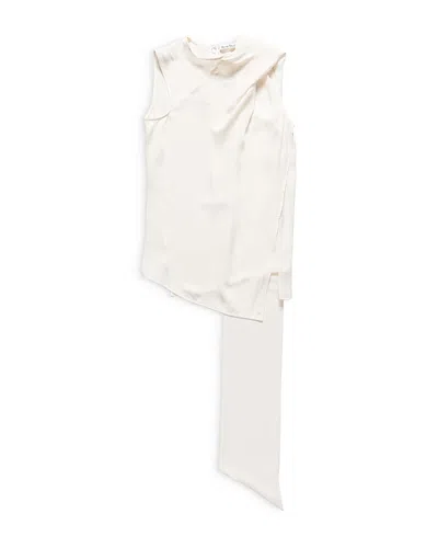 Acne Studios Silk Sleeveless Sash Top In White