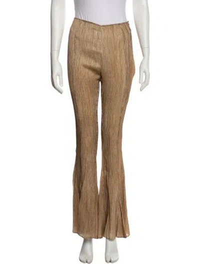 Pre-owned Acne Studios Silk Wide Leg Pants W/ Tags In Neutral