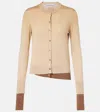 Acne Studios Silky Wool Cardigan Sweater Sand Beige In Sand