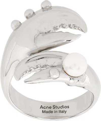 Acne Studios Silver Claws Ring In Aae Silver