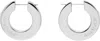Acne Studios Silver Crystal Hoop Earrings In Aae Silver