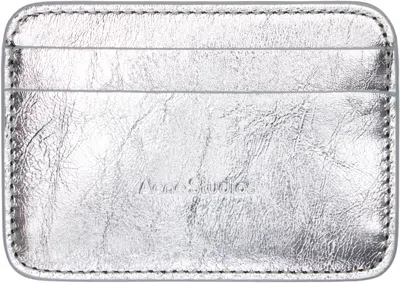 Acne Studios Silver Embossed-logo Card Holder