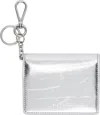 Acne Studios Silver Folded Leather Wallet In Gray