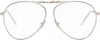 Acne Studios Logo-detail Pilot-frame Glasses In Metallic