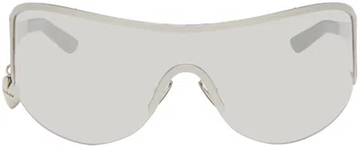 Acne Studios Silver Metal Frame Sunglasses In Awn Silver/transpare