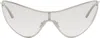 Acne Studios Silver Metal Frame Sunglasses In Cah Transparent/silv