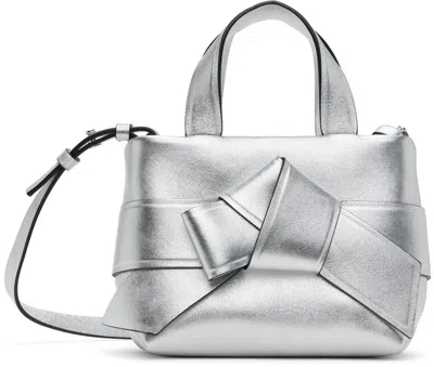 Acne Studios Silver Musubi Micro Bag In Aae Silver