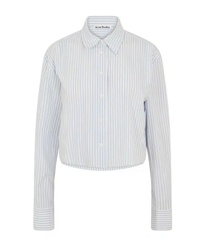 Acne Studios Simple Striped Shirt In Gray
