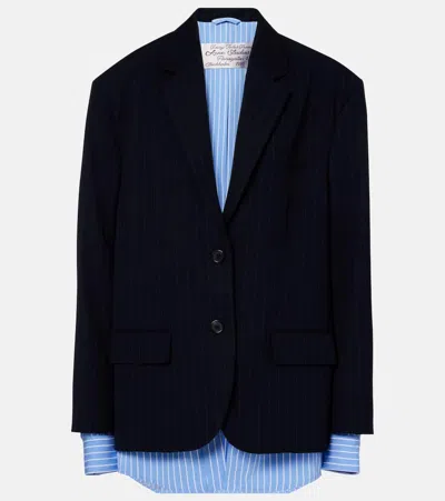 Acne Studios Single-breasted Blazer In Blue