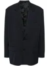 Acne Studios Black Regular Fit Blazer In Blue