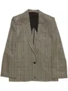 Acne Studios Single-breasted Jacket - Regular Fit In Brown
