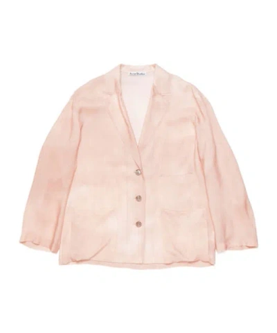 Acne Studios Single-breasted Blazer In Light Pink