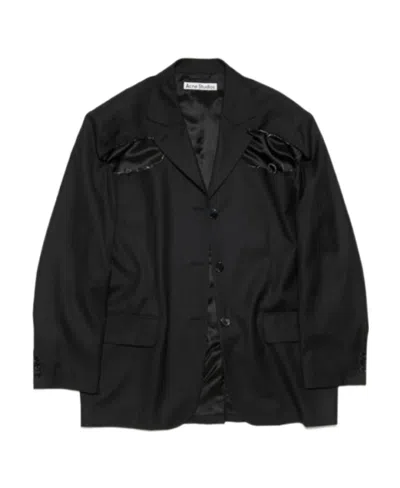Acne Studios Single-breasted Button-fastening Jacket In Black