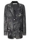 Acne Studios Woman Blazer Black Size 6 Viscose In Bbj Black/beige