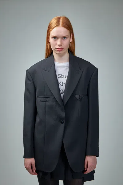 Acne Studios Single Breasted Jacket In Blue