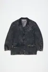 Acne Studios Single Breasted Jacket In Black,beige